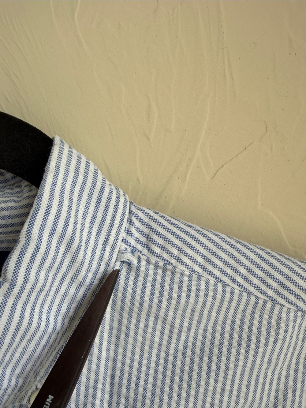 Ralph Lauren Light Blue and White Striped Button-Down Shirt - Picture 6 of 8